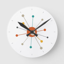 Sternexplosion des Aquamarinen Atomzeitalters Mitt Runde Wanduhr