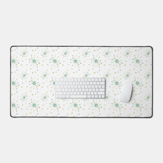 Sternexplosion des Atomalters Blau-Gelb-Grün Mitte Schreibtischunterlage