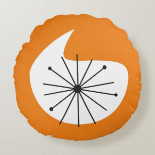 Sternexplosion des Atomalters CUSTOM FARBE Rundkis Rundes Kissen