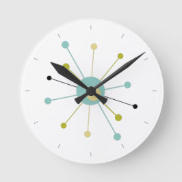 Sternexplosion des Atomalters mit Linien des Mitte Runde Wanduhr