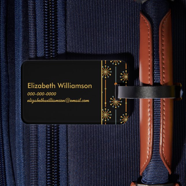 Sternexplosion des mittleren Jahrhunderts Strip Cu Gepäckanhänger (Rückseite Insitu 2)