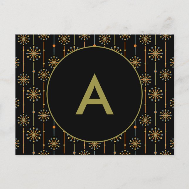 Sternexplosion des mittleren Jahrhunderts Strip Cu Postkarte (Vorderseite)