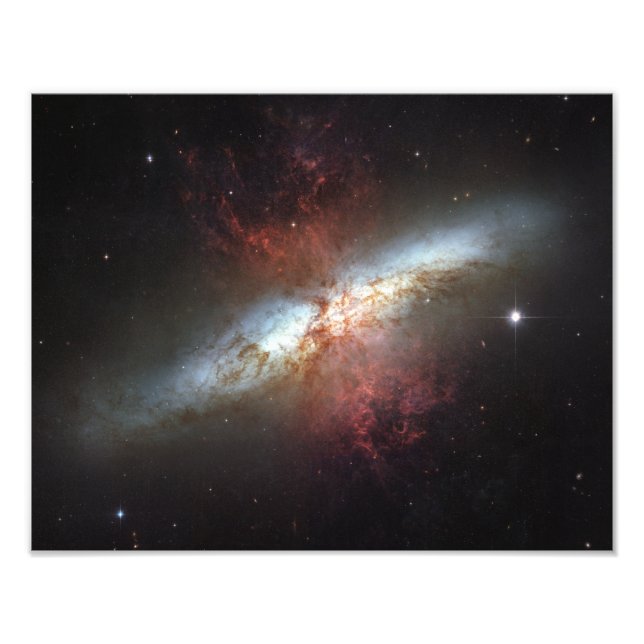 Sternexplosion Galaxie, Messier 82 Fotodruck (Vorne)