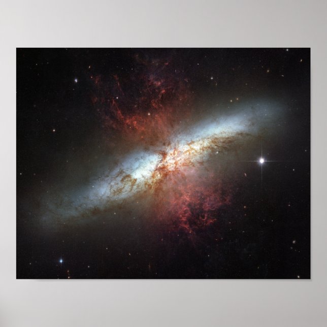 Sternexplosion Galaxie, Messier 82 Poster (Vorne)