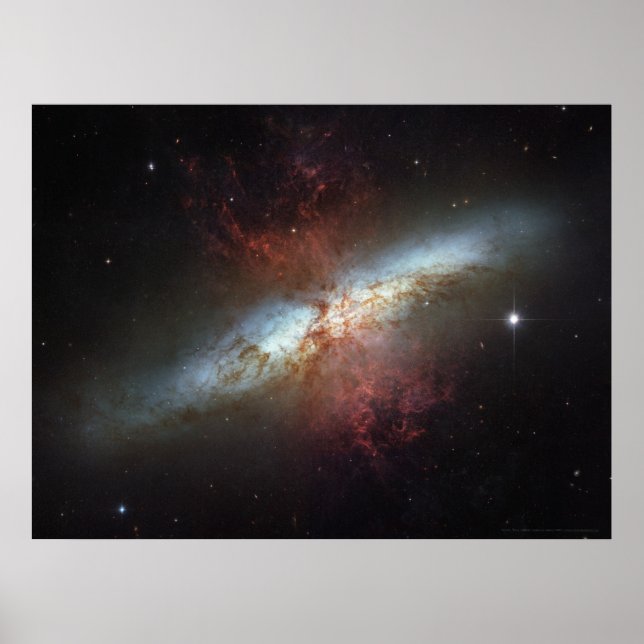 Sternexplosion Galaxy M82 24x18 (33x25) Poster (Vorne)