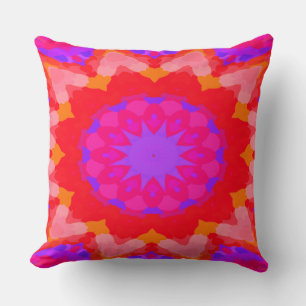 Sternexplosion lila, rosa und orange kissen