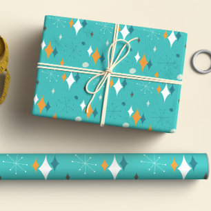 Sternexplosion Mitte Jahrhundert Modernes Muster i Geschenkpapier Set