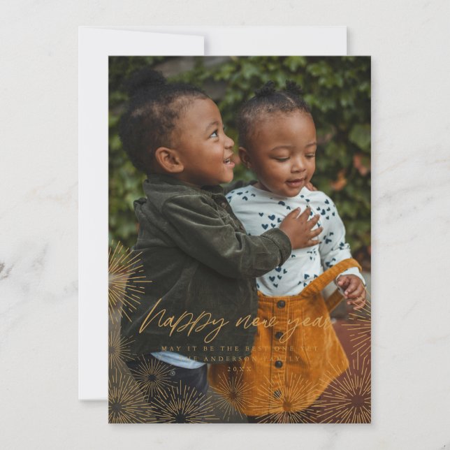 Sternexplosion - Neujahrskarte Einladung (Vorderseite)