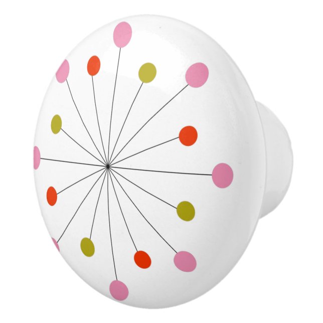 Sternexplosion Retro Keramik Tile Keramikknauf (Rechts)