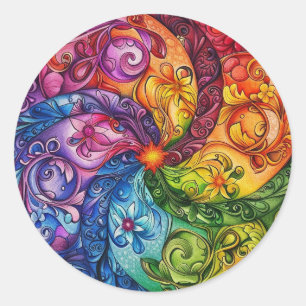 Sternexplosion Runder Aufkleber