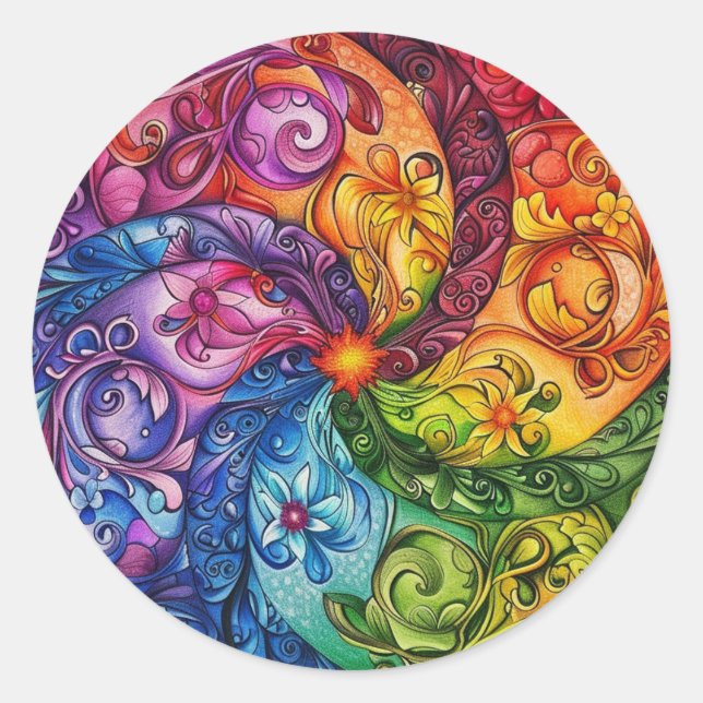 Sternexplosion Runder Aufkleber (Vorderseite)