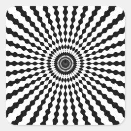 Sternexplosion, Schwarz und Weiß Quadratischer Aufkleber