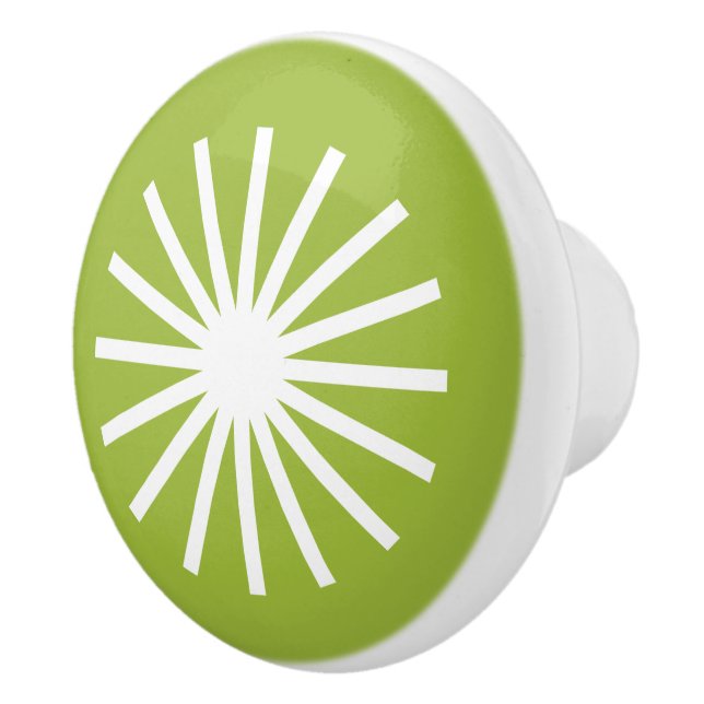 Sternexplosion Schwarz/Weiß Keramikknauf (Rechts)