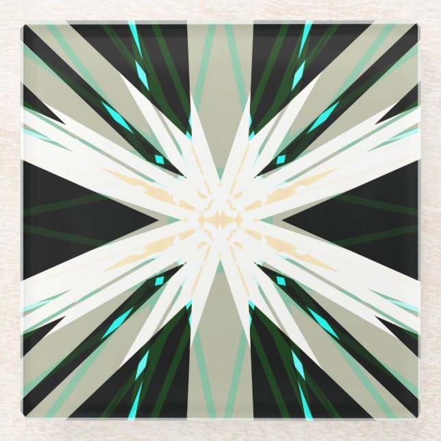 Sternexplosion Snowflake Glasuntersetzer (Vorderseite)