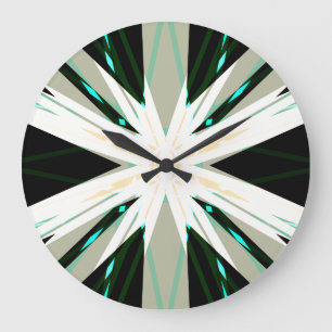 Sternexplosion Snowflake Große Wanduhr