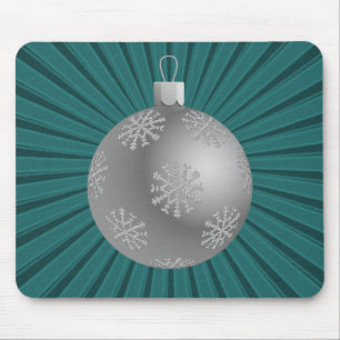 Sternexplosion Streifen Ornament Mousepad, Aquamar Mousepad