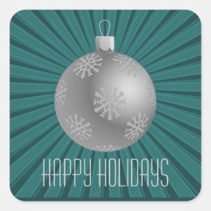 Sternexplosion Stripes die Verzierungs-Aufkleber, Quadratischer Aufkleber