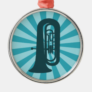 Sternexplosion Tuba Silbernes Ornament