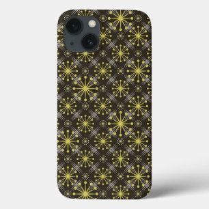 Sternexplosion und Linien Mittelalter Muster Erde iPhone 13 Hülle