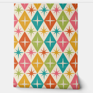 Sternexplosionen aus dem Mittelalter auf farbenfro Tapete