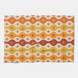 Sternexplosionen aus dem Mittelalter auf orangefar Geschirrtuch