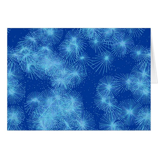 Sternexplosionen aus Eiskristall, blauer Hintergru (Vorderseite (Horizontal))