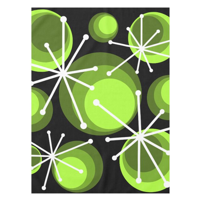 Sternexplosionen des mittleren Jahrhunderts Tischdecke (Vorderseite)