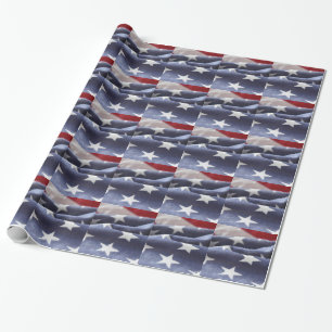 Sternfeld des USA-Flaggen-Packpapiers Geschenkpapier