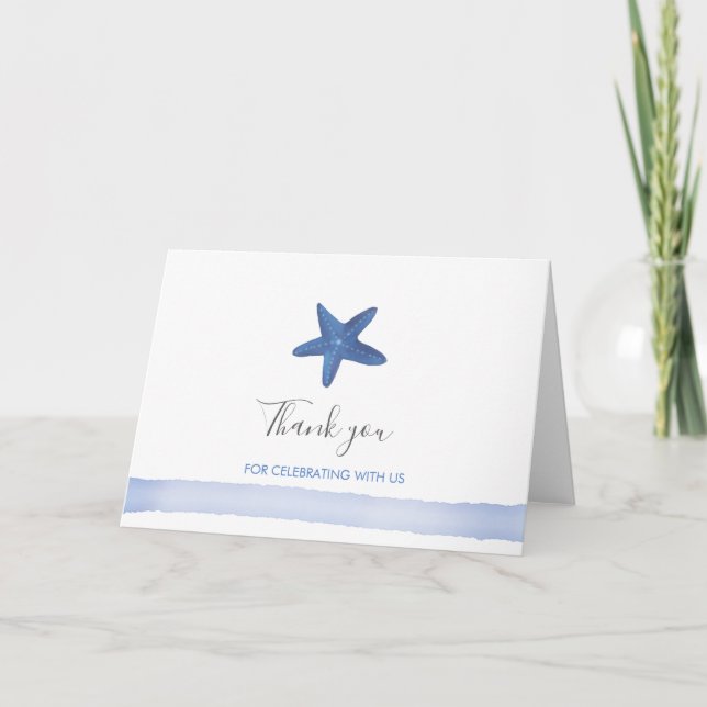 Sternfisch | Ocean Baby Show Vielen Dank Dankeskarte (Vorderseite)