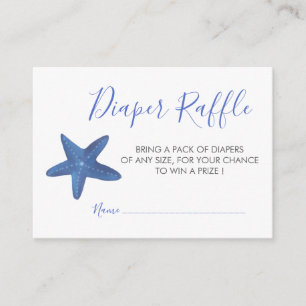 Sternfisch Ocean Baby Shower Diaper Raffle Begleitkarte