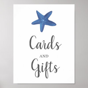 Sternfisch   Ozeanhochzeitkarten und -geschenke Poster