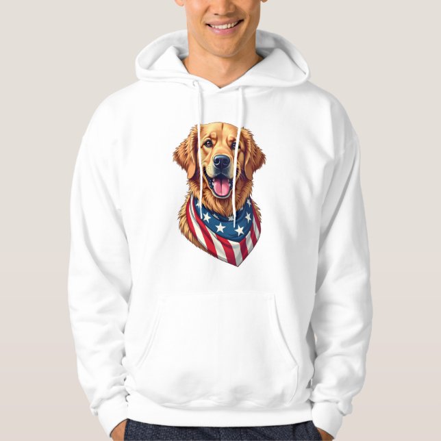 Sternförmiger Golden Retriever Vintage T-Shirt 4 Hoodie (Vorderseite)