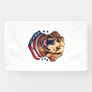 Sternförmiger Golden Retriever Vintage T-Shirt Banner