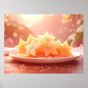 STERNFRUCHT - CARAMBOLE - EXOTISCHE FRÜCHTE POSTER