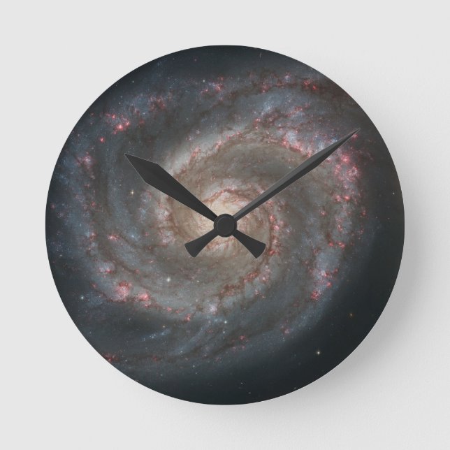Sterngalaxie-Hipster Geek des Nebelflecks cooler Runde Wanduhr (Vorderseite)