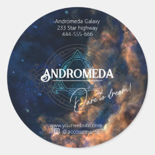 Sterngalaxie kosmische Geschäftslieferungen Verpac Runder Aufkleber