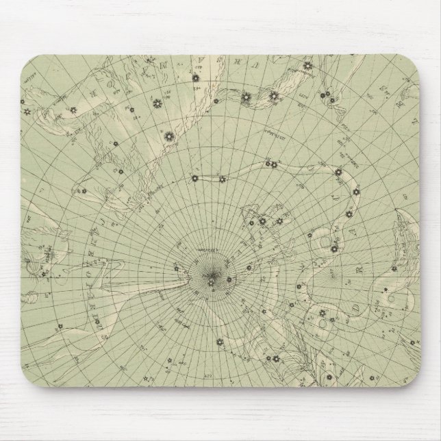 Sternkarte der Nordpolarregion Mousepad (Vorne)