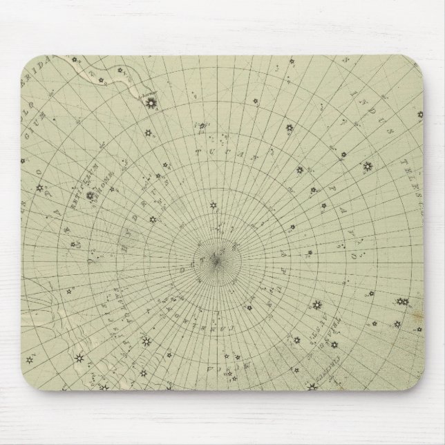 Sternkarte der Südpolarregion Mousepad (Vorne)