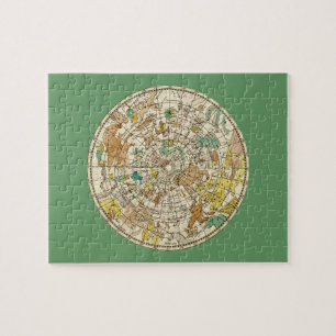 Sternkarte des nördlichen Himmels und Karte der St Puzzle