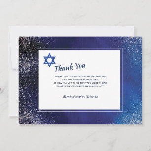 Sternkarte zur Bar Mitzvah Dankeskarte Einladung