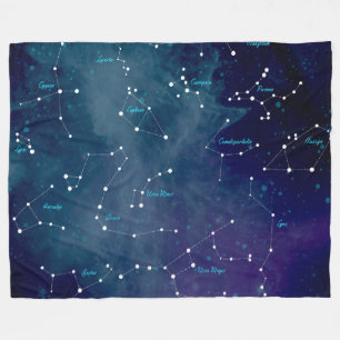 Sternkarten-Sternbilder Astronomie Fleecedecke