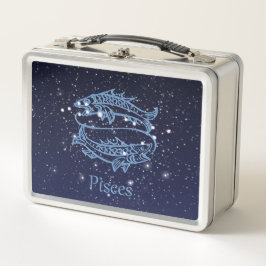 Sternkonstellation und Sternzeichen mit Sternen Metall Lunch Box