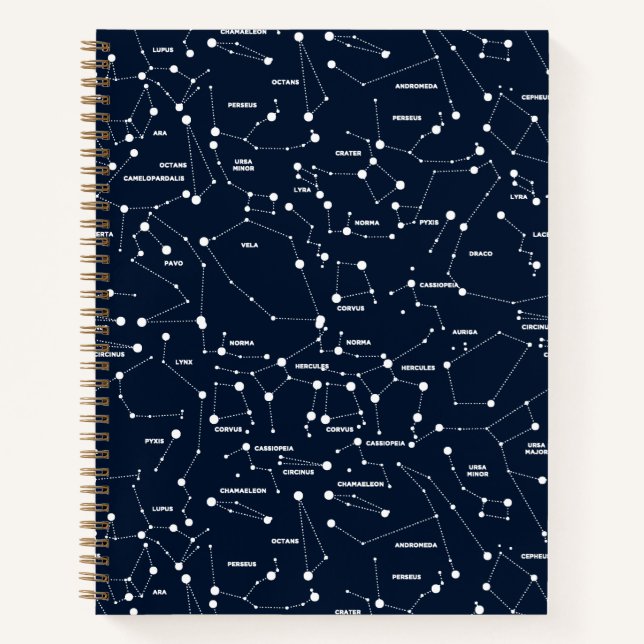Sternkonstellationen Dot Grid Notebook Notizbuch (Vorderseite)