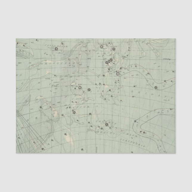 Sternkundliche Karte 2 Seidenpapier (Vorderseite)