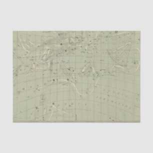 Sternkundliche Karte Seidenpapier