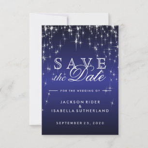 Sternlichter in metallisch dunkelblau - Save the D Date
