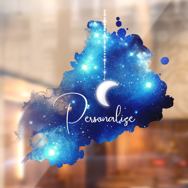 Sternmond Nachthimmel Himmelgalaxie Fensteraufkleber (Blatt 2)