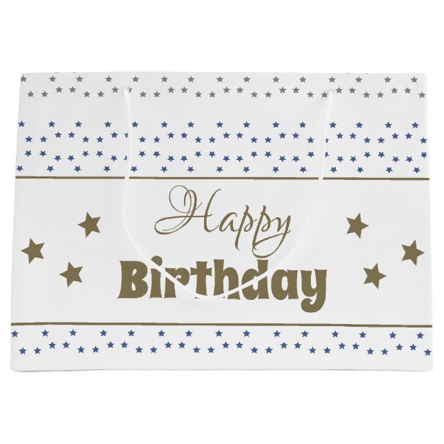 Sternmuster akzentriert große geschenktüte (Vorderseite)