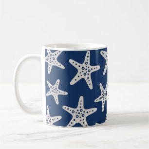 Sternmuster Blau Kaffeetasse