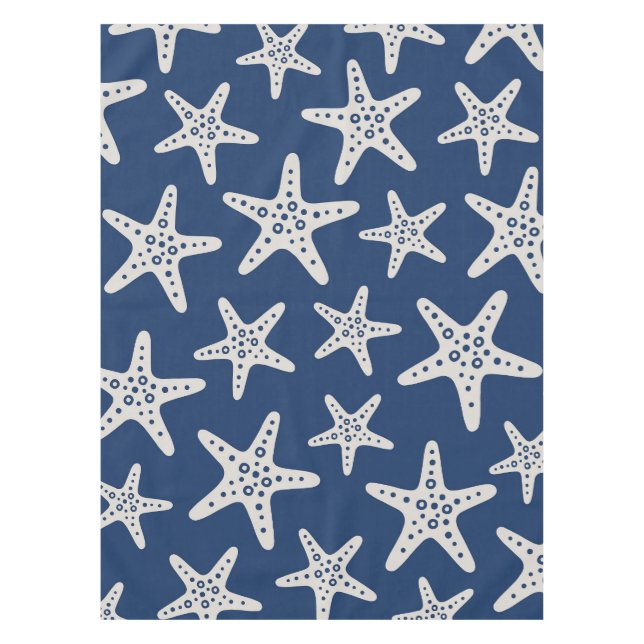 Sternmuster Blau Tischdecke (Vorderseite)